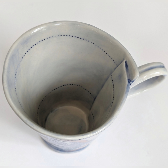 ANTHROPOLOGIE Linda Fahey "Pacifica" Mug Blue Orange Coastal Boho - Picture 6 of 8